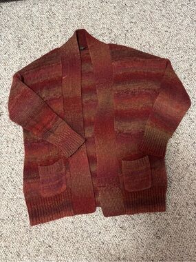 Denver Hayes Women's Open-Front Cardigan Sweater - Rust Multi